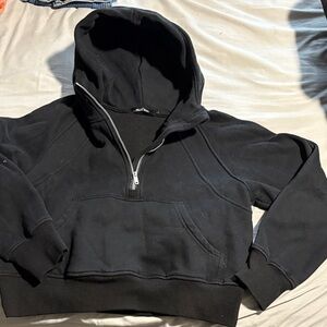 Women's Black Half-Zip Hoodie